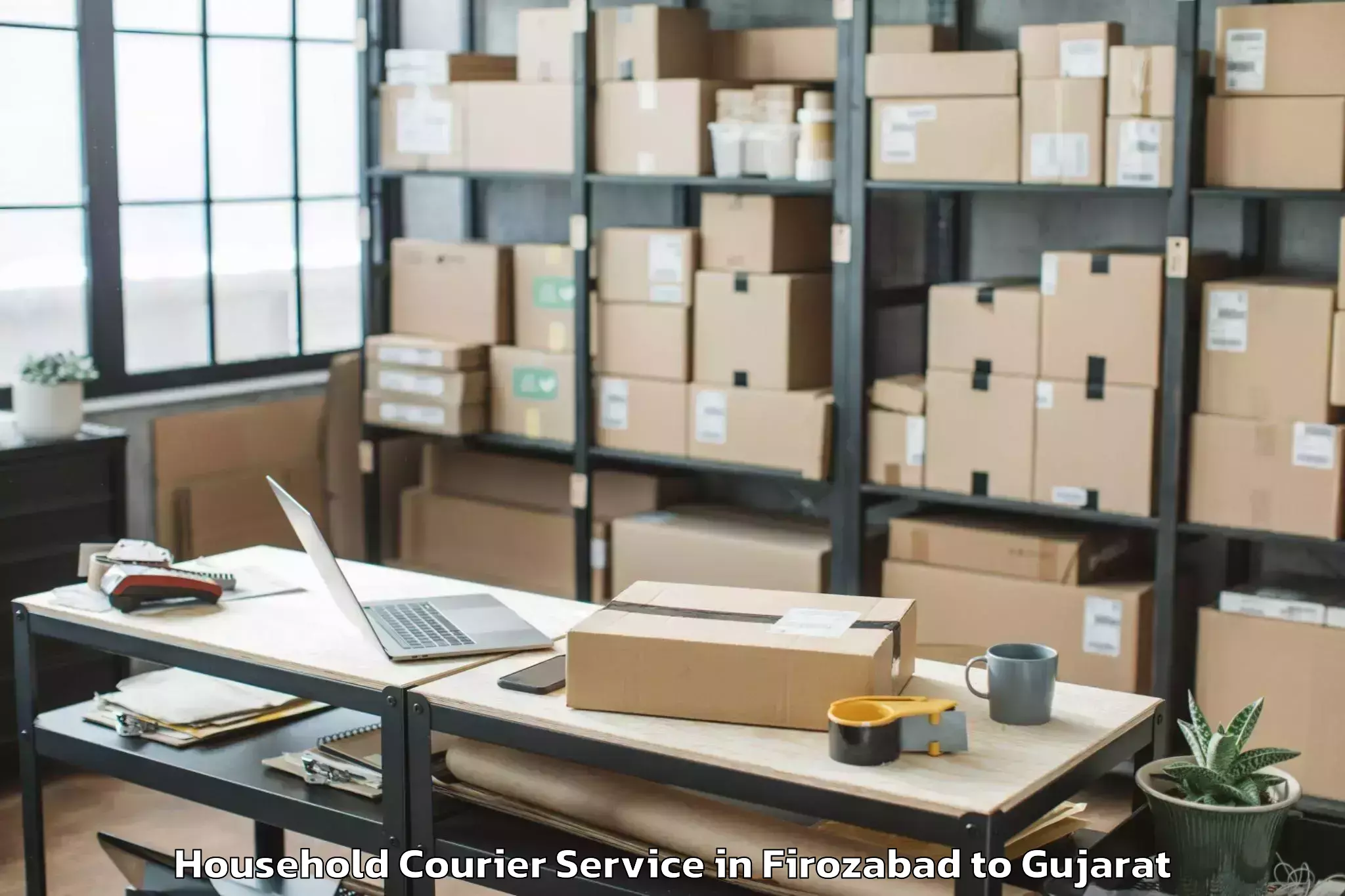 Reliable Firozabad to Bhabhar Household Courier